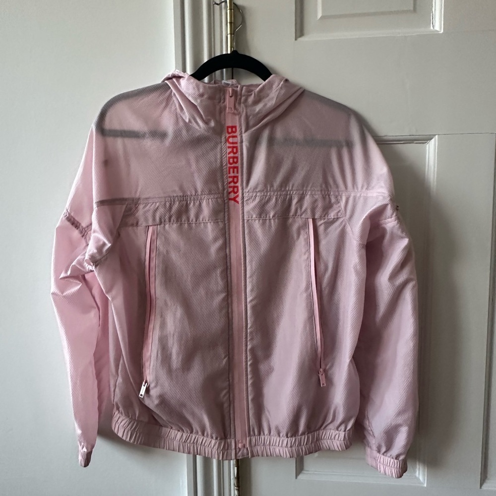 Burberry Pink Hooded Light Weight Jacket/Windbreaker